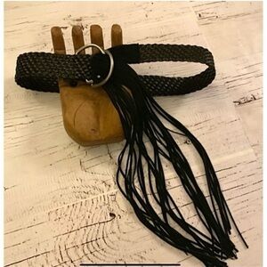 🤎Boho FRINGE leather Woven Belt Fringe🤎